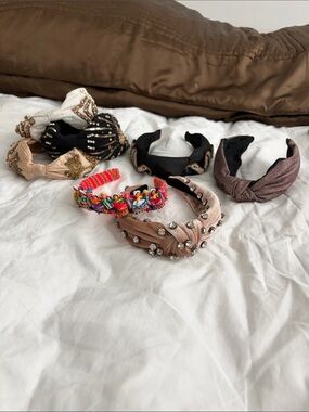 Women's Embellished Knotted Headband Set Multicolor 7 pieces lot